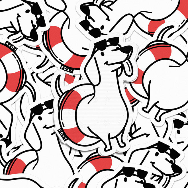 Summer Dachshund - Sticker