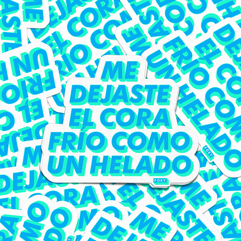 Corazón Frío Como Un Helado  - Sticker