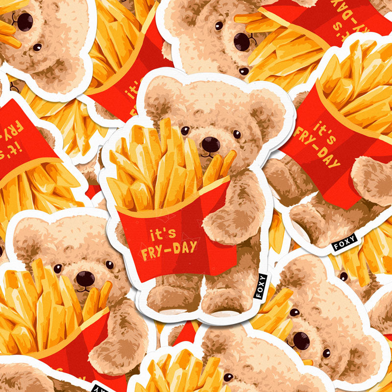 Fryday Teddy - Sticker