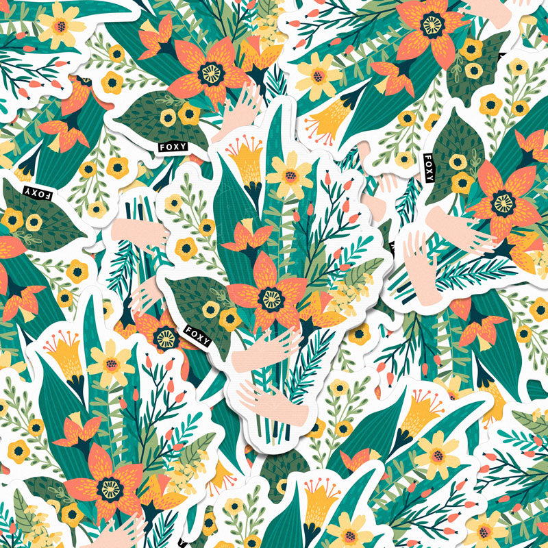 Orange Flowers - Sticker