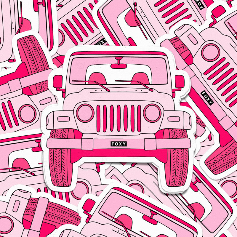 Pink Jeep - Sticker