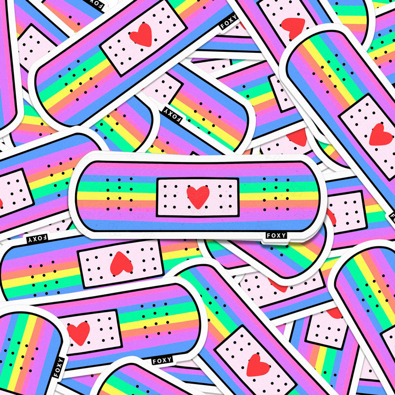 Rainbow Band Aid - Sticker