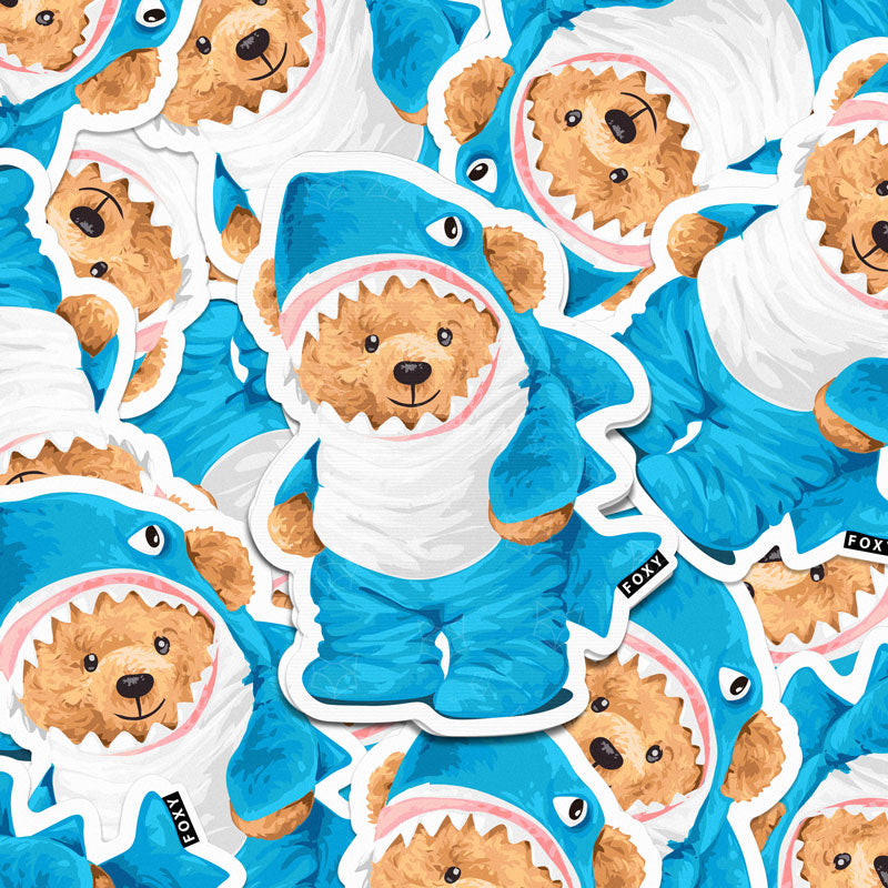 Sharky Teddy - Sticker