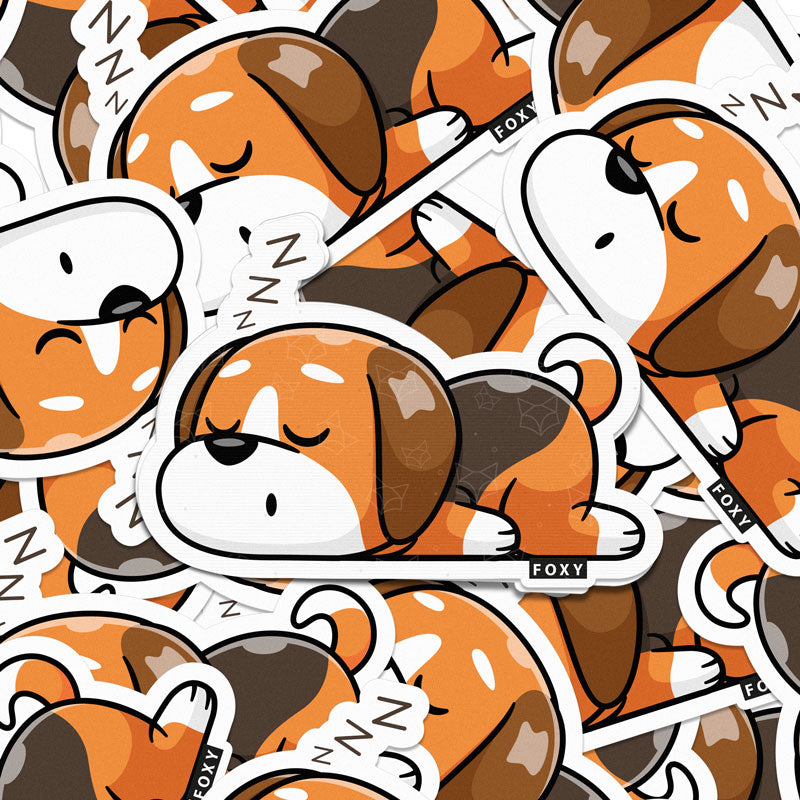 Sleepy Beagle - Sticker