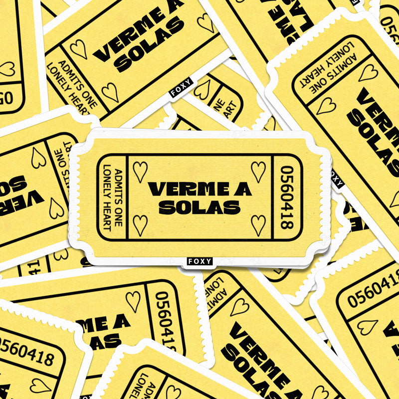 Verme A Solas Ticket - Sticker